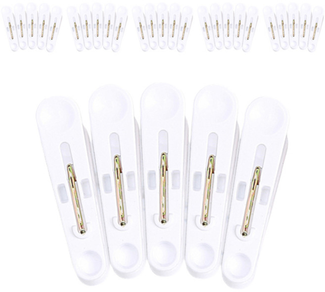 해피제이 대용량 기본 빨래집게, 화이트, 50개