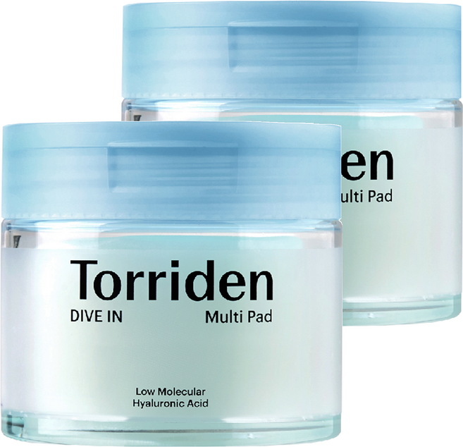 Torriden 官方直營 5D微分子玻尿酸多效保濕棉片, 80片, 2罐