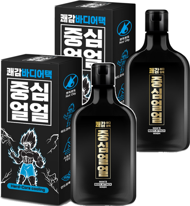 중심얼얼 쾌감바디어택 바디워시, 2개, 200ml