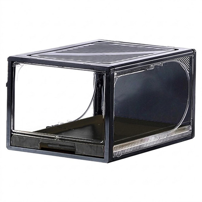 Luxoovyo 抽拉式鞋盒, 黑色, 1個