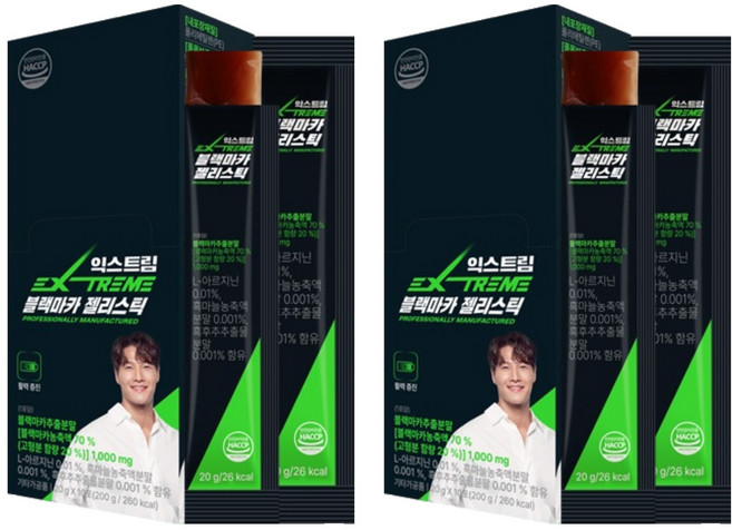 익스트림 블랙마카 젤리스틱 10p, 2개, 200g