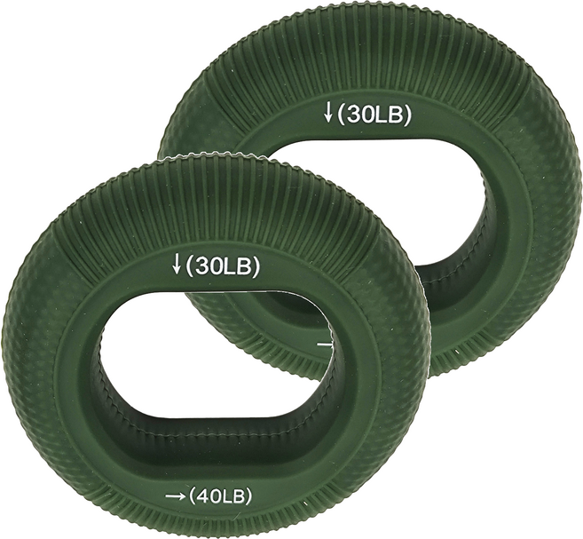 MICHAEL FITNESS 麥克健身 雙向握力圈 14~18kg, 綠色, 2個