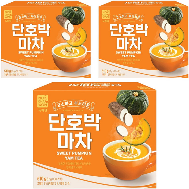 녹차원 단호박마차, 17g, 30개입, 3개
