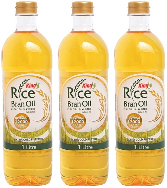 킹라이스오일 킹 프리미엄 현미유, 1L, 3개