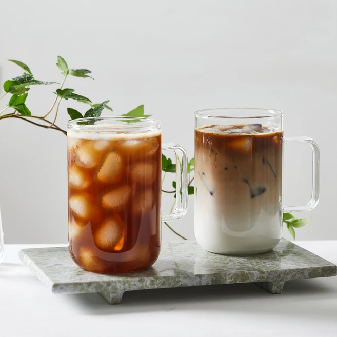 코멧 홈 언더라운드 내열유리 머그컵 500ml, 2개 - 쿠팡