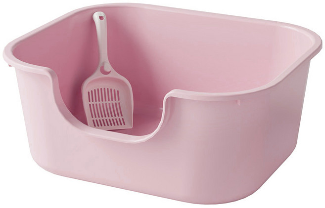 랜보어 소프트컬러 고양이 화장실 세트, 핑크, 1세트