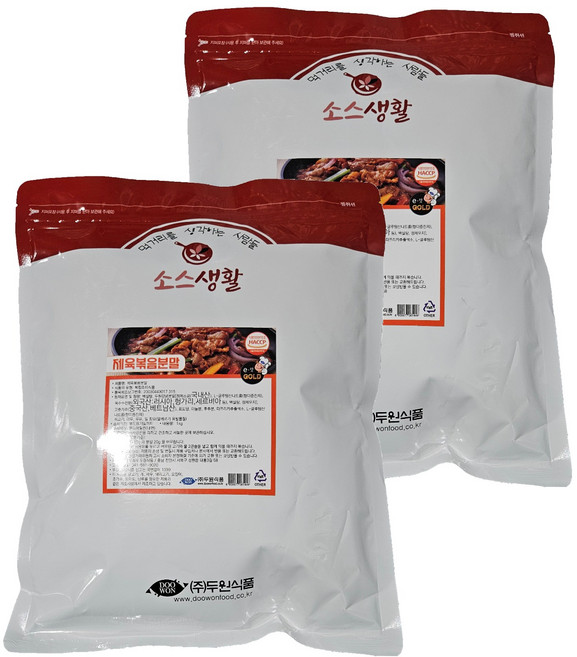 두원식품 제육볶음 분말, 1kg, 2개