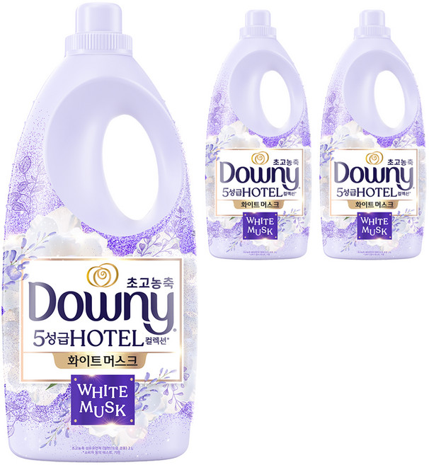 다우니 초고농축 호텔 컬렉션 섬유유연제 화이트 머스크 본품, 2L, 1개입, 3개