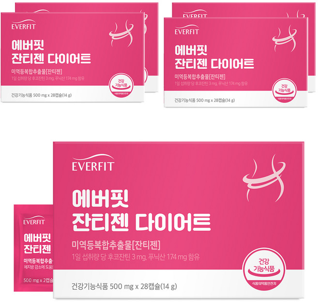 내츄럴플러스 에버핏 다이어트 잔티젠, 28정, 5개