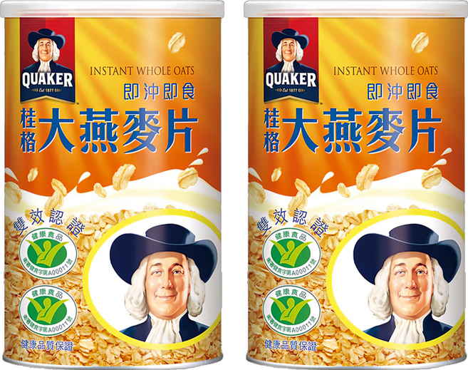 QUAKER 桂格 大燕麥片, 700g, 2罐
