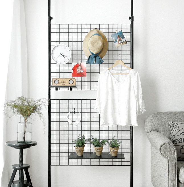 까사마루 다용도 매직 메쉬 파티션 L, 블랙, 1개