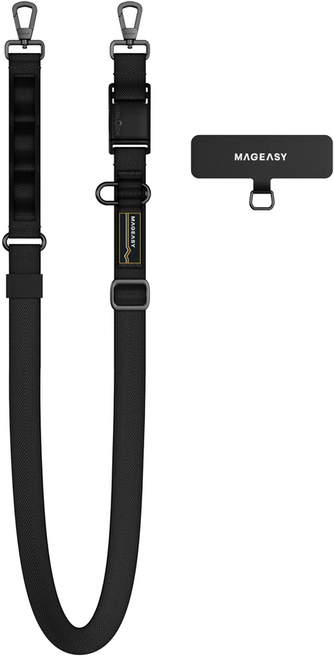 MAGEASY 20mm Fidlock Dual Utility Strap 機能快扣掛繩, 黑色, 1條