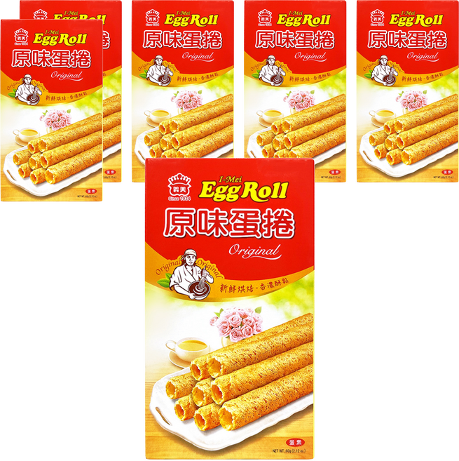 義美 蛋捲 原味, 60g, 6盒