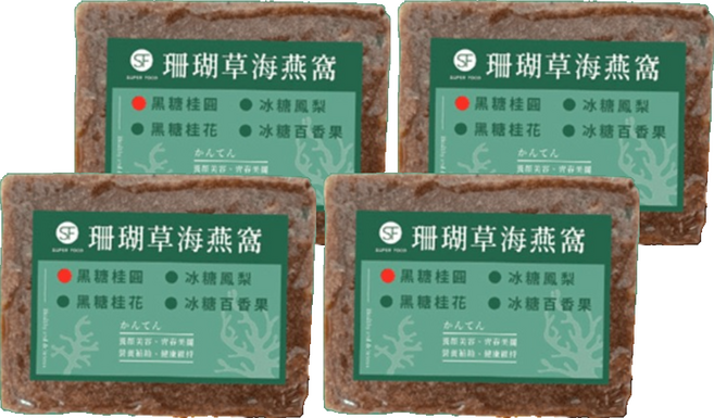 SUPER FOOD 珊瑚草海燕窩 黑糖桂圓, 300g, 4個, 1入