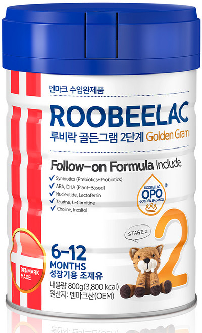 루비락 골든그램 분유 2단계, 800g, 1개