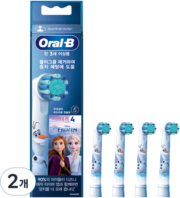 오랄비 정품 바이탈리티 키즈 프로즌 리필모, EB10S-4(프로즌), 2개