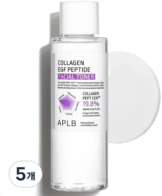 APLB 콜라겐 EGF 펩타이드 페이셜 토너, 5개, 160ml - 쿠팡