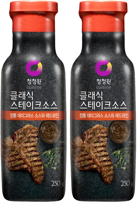 청정원 클래식 스테이크소스, 250g, 2개