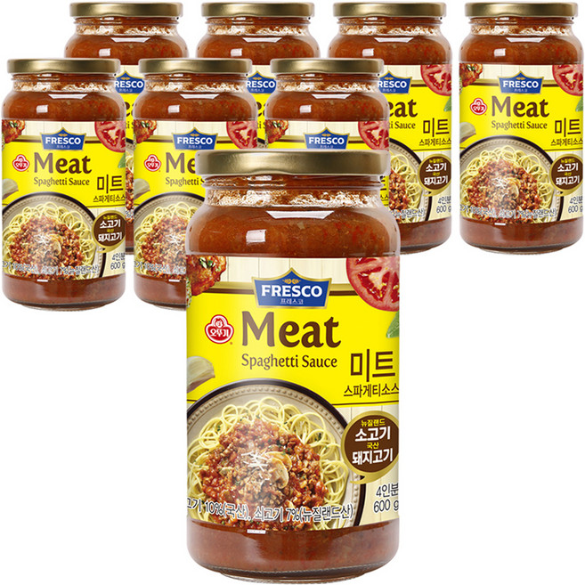 오뚜기프레스코 미트 스파게티소스, 600g, 8개