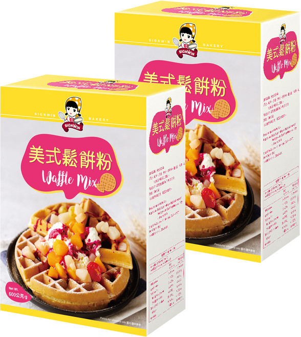 SIGNWIN 三得冠 美式鬆餅粉, 600g, 2盒