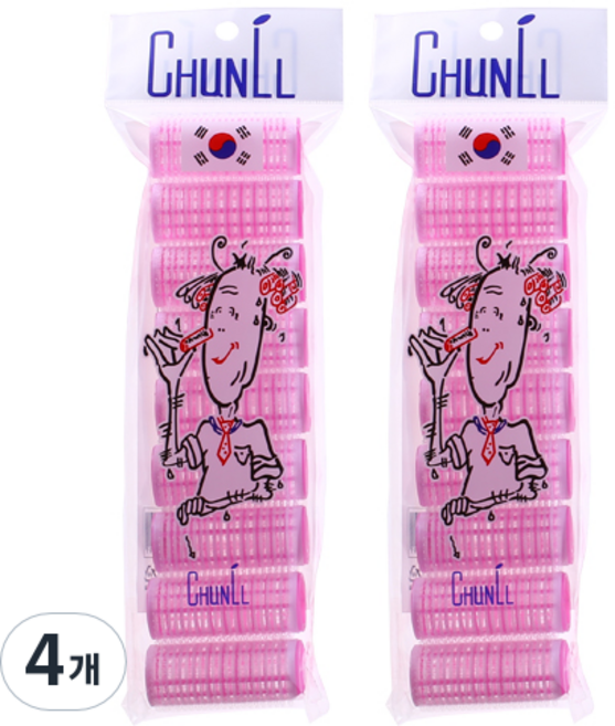 천일 매직 헤어롤 중 2p, 랜덤 발송, 4개