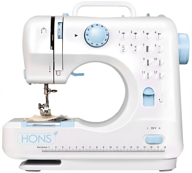 혼스 한땀한땀 프로 미니재봉틀, HSSM-1201BL, 블루
