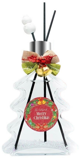 聖誕樹造型硅藻土擴香瓶, 小蒼蘭, 200ml, 1瓶