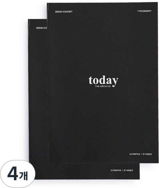 퍼니메이드 만년형 다이어리, 블랙, 4개