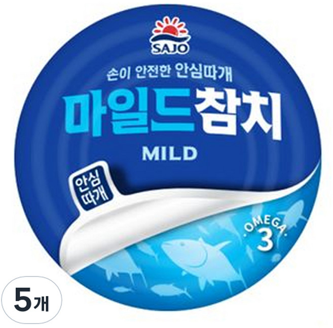 사조 마일드 참치, 150g, 5개