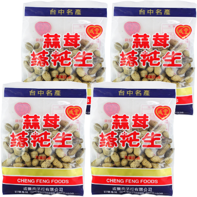 成豐 蒜茸花生, 180g, 4包