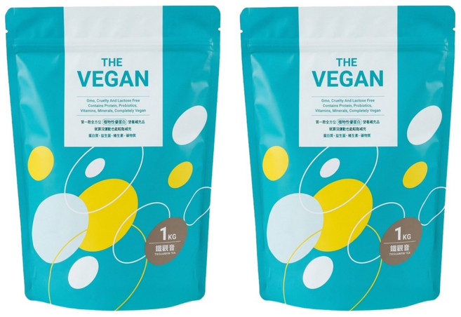 THE VEGAN 樂維根 植物性優蛋白 鐵觀音, 1kg, 2包
