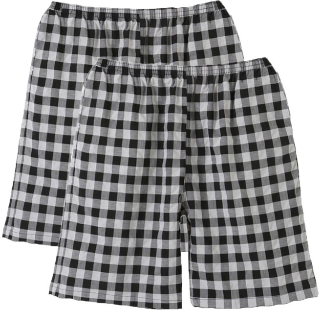 캐리루시 데일리룩 큰 체크 선염 통기성 5부 잠옷 바지 2p