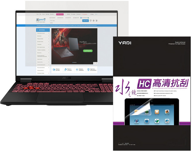 YADI 亞第 高清抗刮 ASUS TUF Gaming A16 2024專用 水之鏡保護貼, 霧面透明, 1個
