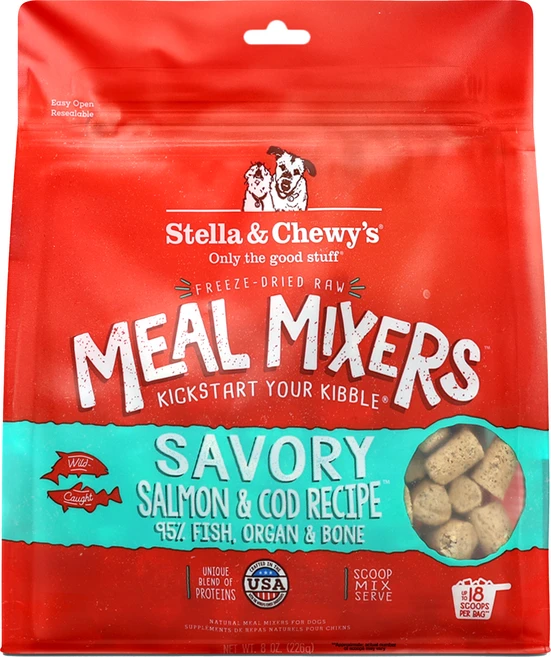 스텔라앤츄이스 전연령 강아지 살몬 코드 밀믹서 건조사료, 연어+흰살생선, 226g, 1개 - 쿠팡