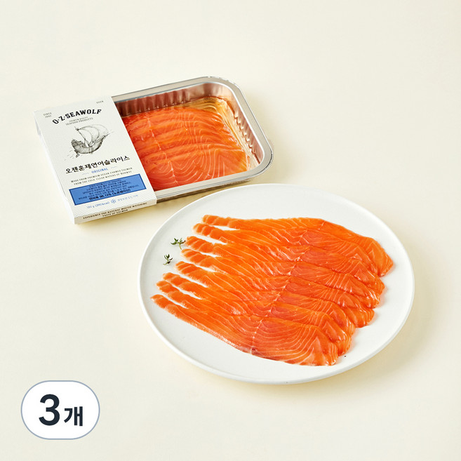 오젠 훈제연어 슬라이스 (냉장), 180g, 3개
