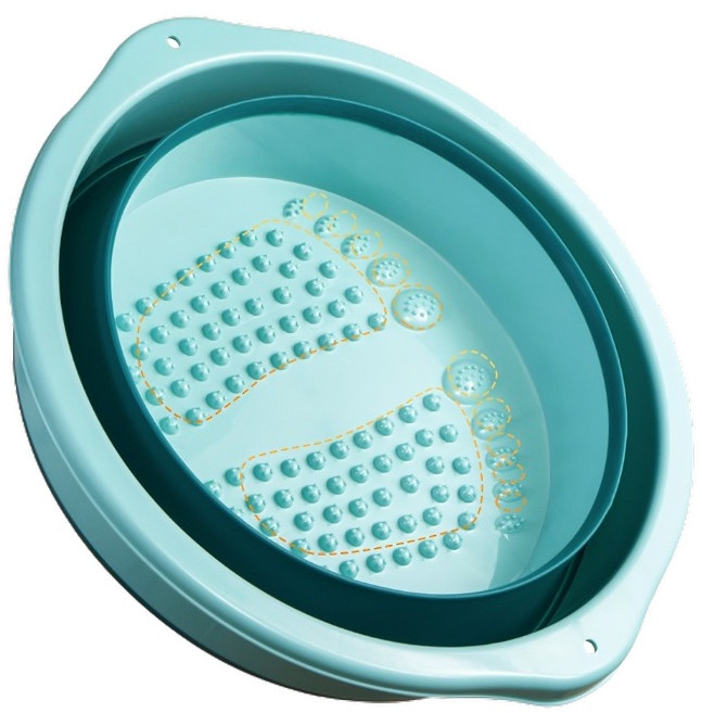 니드닛 접이식 지압 족욕 바스켓 대야 족욕통 노르딕그린, 1개입, 1개