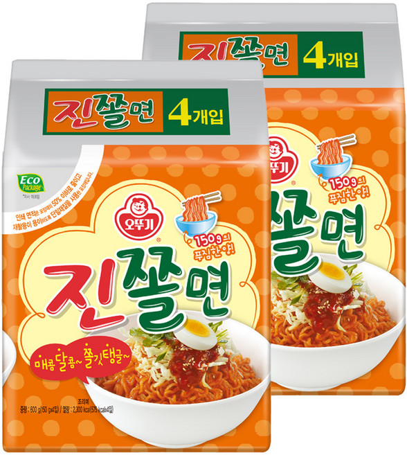 오뚜기 진쫄면, 150g, 8개