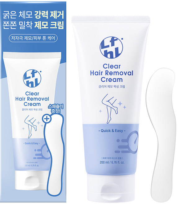 라이프홀릭 클리어 제모 왁싱 크림 팔/다리용, 200ml, 1개