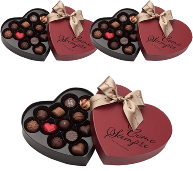 꼬모쎔쁘레 그랑크뤼 콜렉션 하트 초콜릿 세트, 초콜릿 12종, 3세트