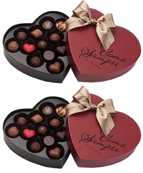 꼬모쎔쁘레 그랑크뤼 콜렉션 하트 초콜릿, 초콜릿 12종, 2세트