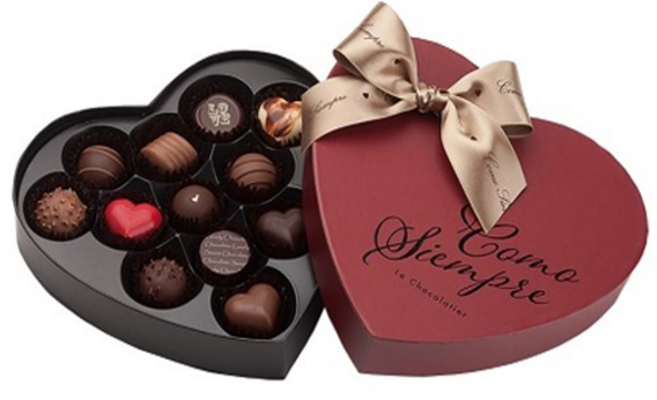 꼬모쎔쁘레 그랑크뤼 콜렉션 하트 초콜릿 세트, 초콜릿 12종, 1세트