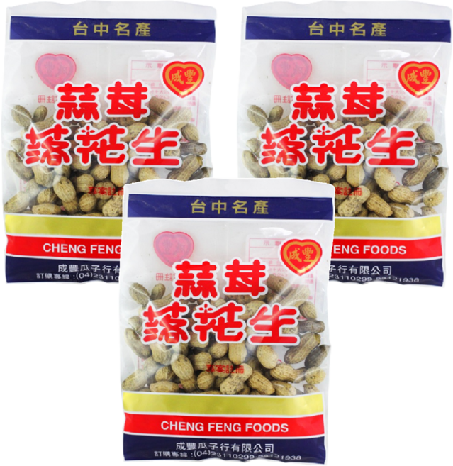 成豐 蒜茸花生, 180g, 3包