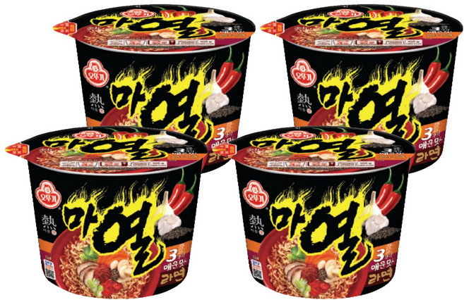 오뚜기 마열 라면 105g, 4개