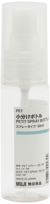 MUJI 無印良品 PET分裝瓶 噴霧型 50ml, 透明色, 1個
