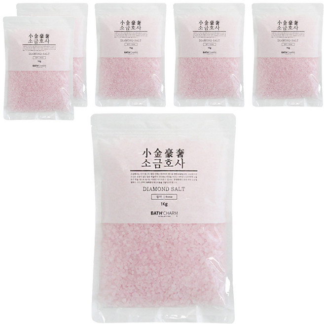 바스참 소금호사 다이아몬드 솔트 장미, 6개, 1kg