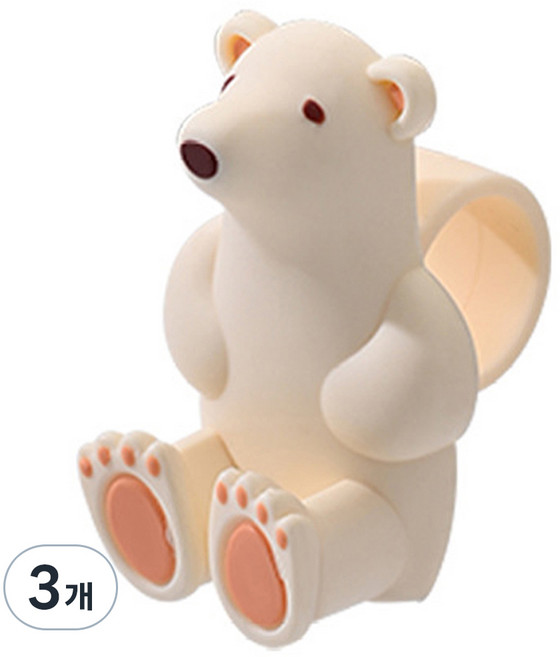 인뮤즈 방문 문콕 방지 도어 쿠션, 3개, 아이스크림화이트