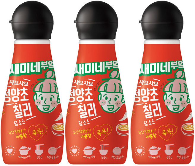 새미네부엌 샤브샤브 청양초 칠리 딥소스, 285g, 3개