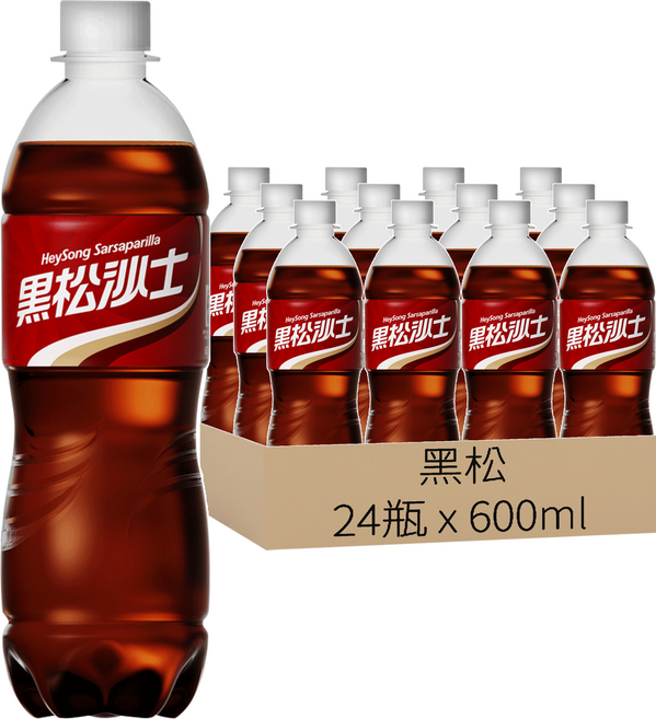 黑松 沙士, 600ml, 24瓶