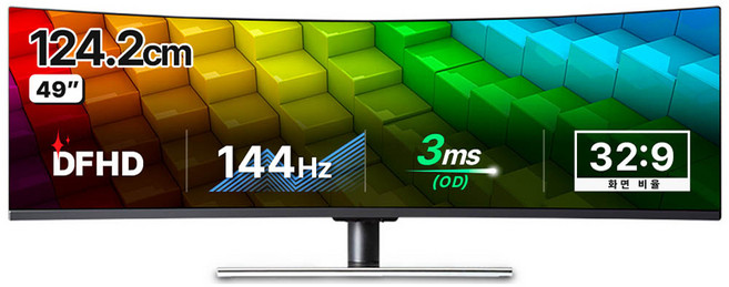 한성컴퓨터 DFHD 퀸덤닷 커브드 모니터, 124.2cm, ULTRON 4977SUC