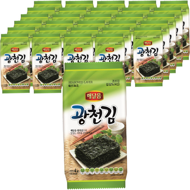 해달음 광천 도시락김, 4g, 64개